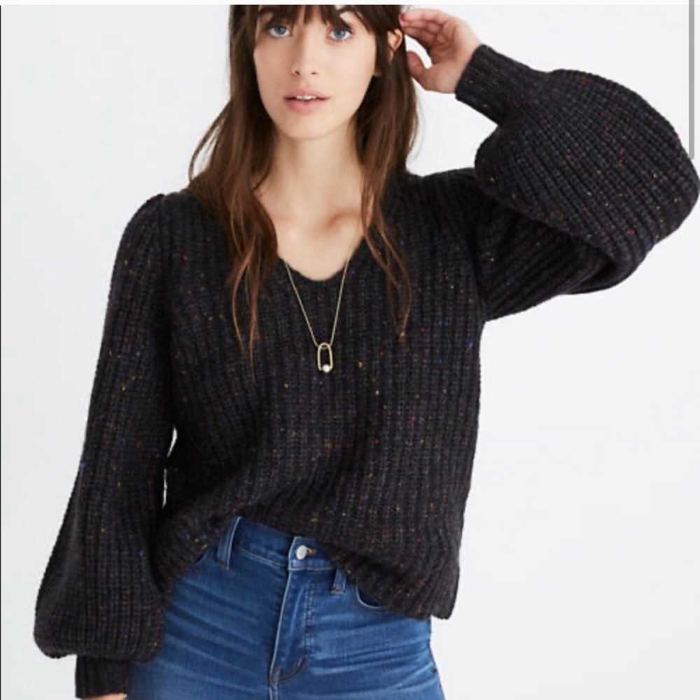 Madewell balloon sleeve sweater
